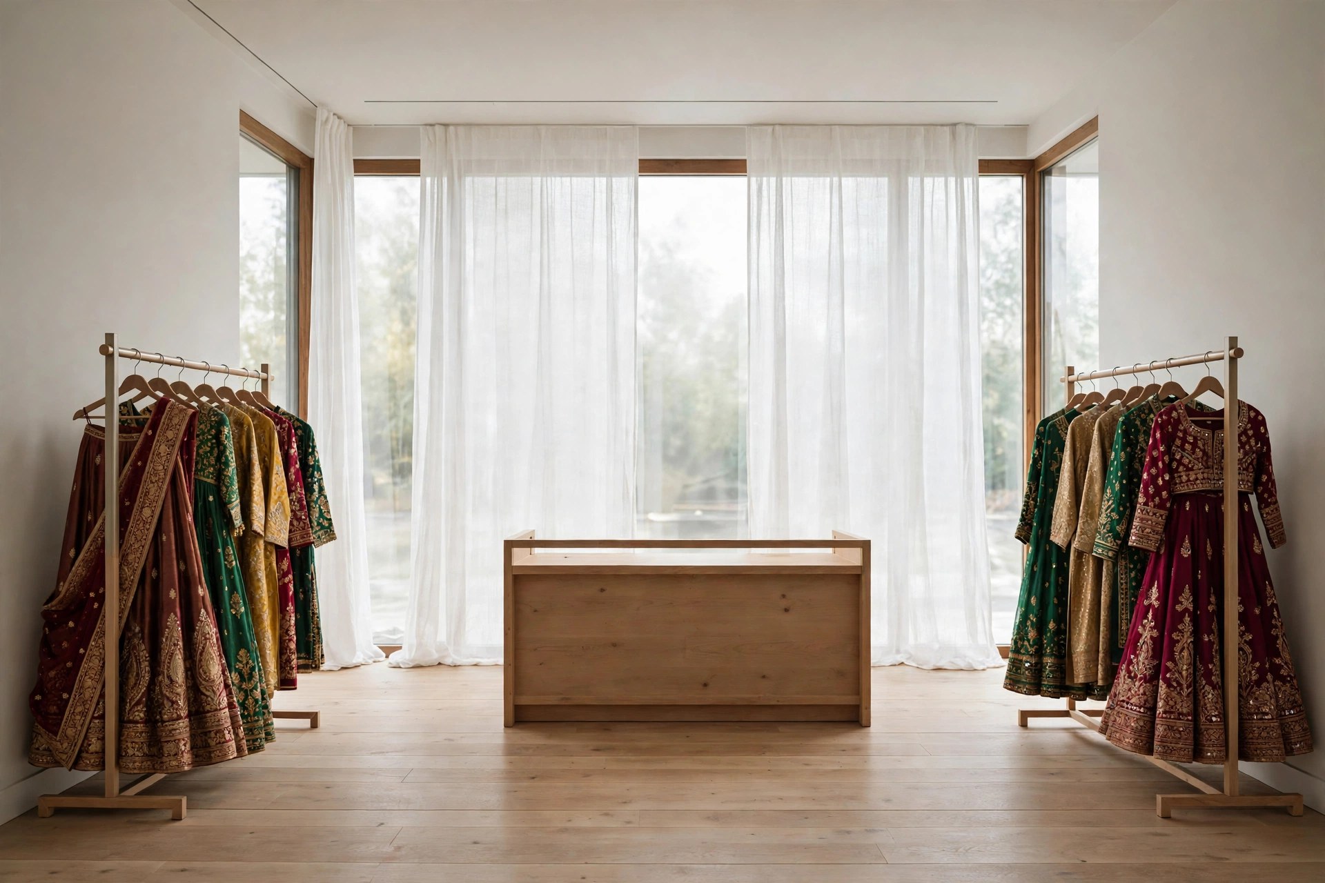 Same boutique setting with stunning vibrant designer ethnic wear from Zara boutique